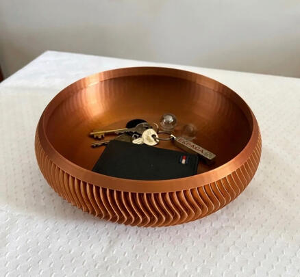 Tigela Cobre Ideal para organizar chaves, carteira, óculos, acessórios e pequenos objetos.